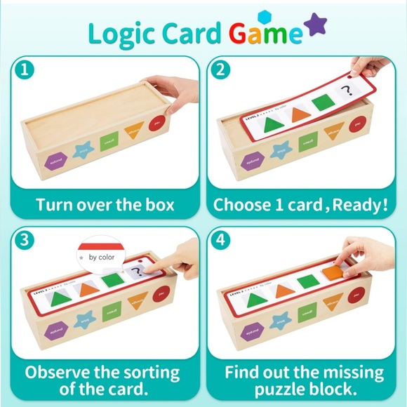 ⭐️ Montessori Educational Toy // Color Sorting & Stacking Matching Wooden Toy - Picture 3 of 6